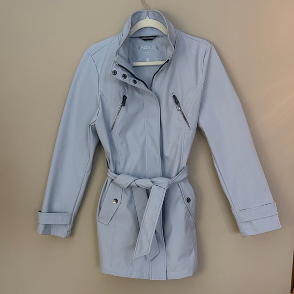 Nautica Jackets & Blazers - 💙Nautica Women's Powder Blue Spring Belted Trench Jacket- Size M